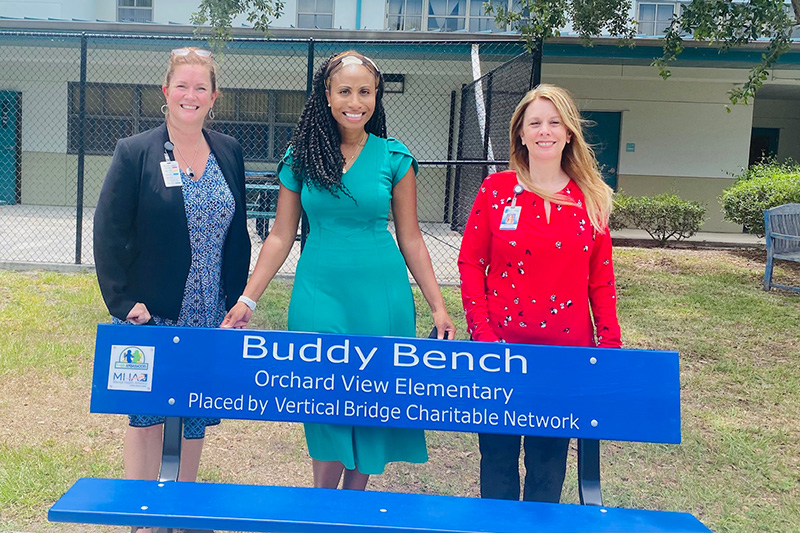Orchard View Elementary Gets Buddy Bench
